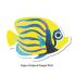 5-in-1 Sand Art Fish Board - Aqua Striped Angel Fish