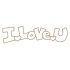 Wooden Greeting Words - I Love U