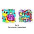 Suncatcher Cup Coaster Set - Tortoise and Chameleon