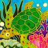 Batik Painting Malaysia - Sea Turtle Batik Batik Painting Malaysia - Sea Turtle Batik