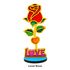 Wooden Rose Deco Stand Painting Kit - Love Rose