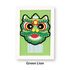 Felt Lunar New Year Lion Dance Decorative Art Stand - Green