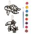 Suncatcher 3D Malaysia Theme Deco Hanger Pack of 2 - Choose From 6 Designs! - Contents