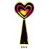 Scratch Art Bookmark - Love
