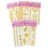 Temporary Glitter Tattoo - Gold Mix - Pack of 5