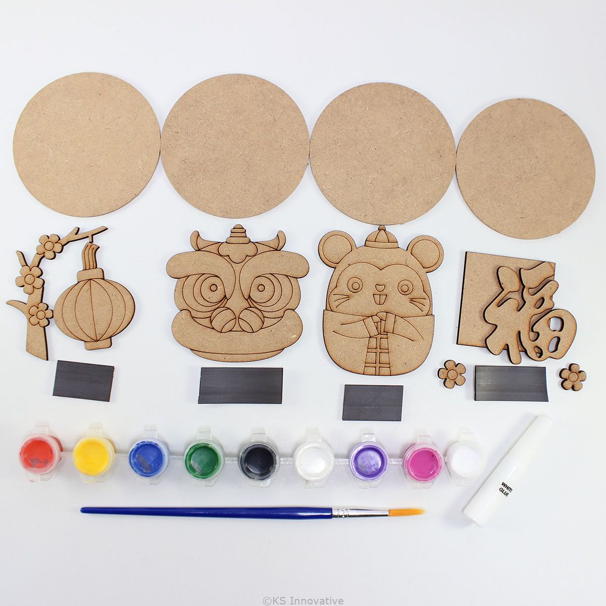 Chinese New Year Deco Board Magnet Kit - Pack of 4