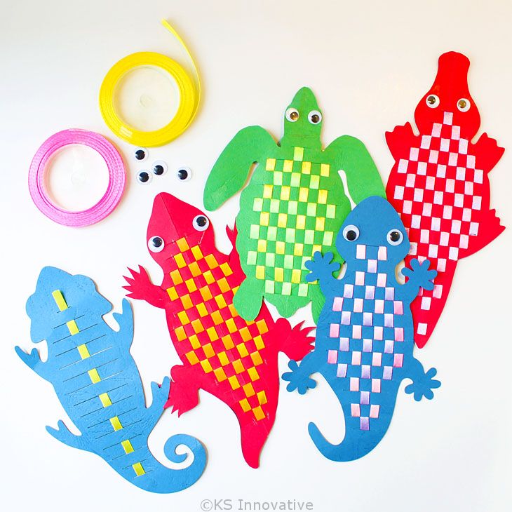 Paper Reptile Weaving Bookmark - Pack of 5